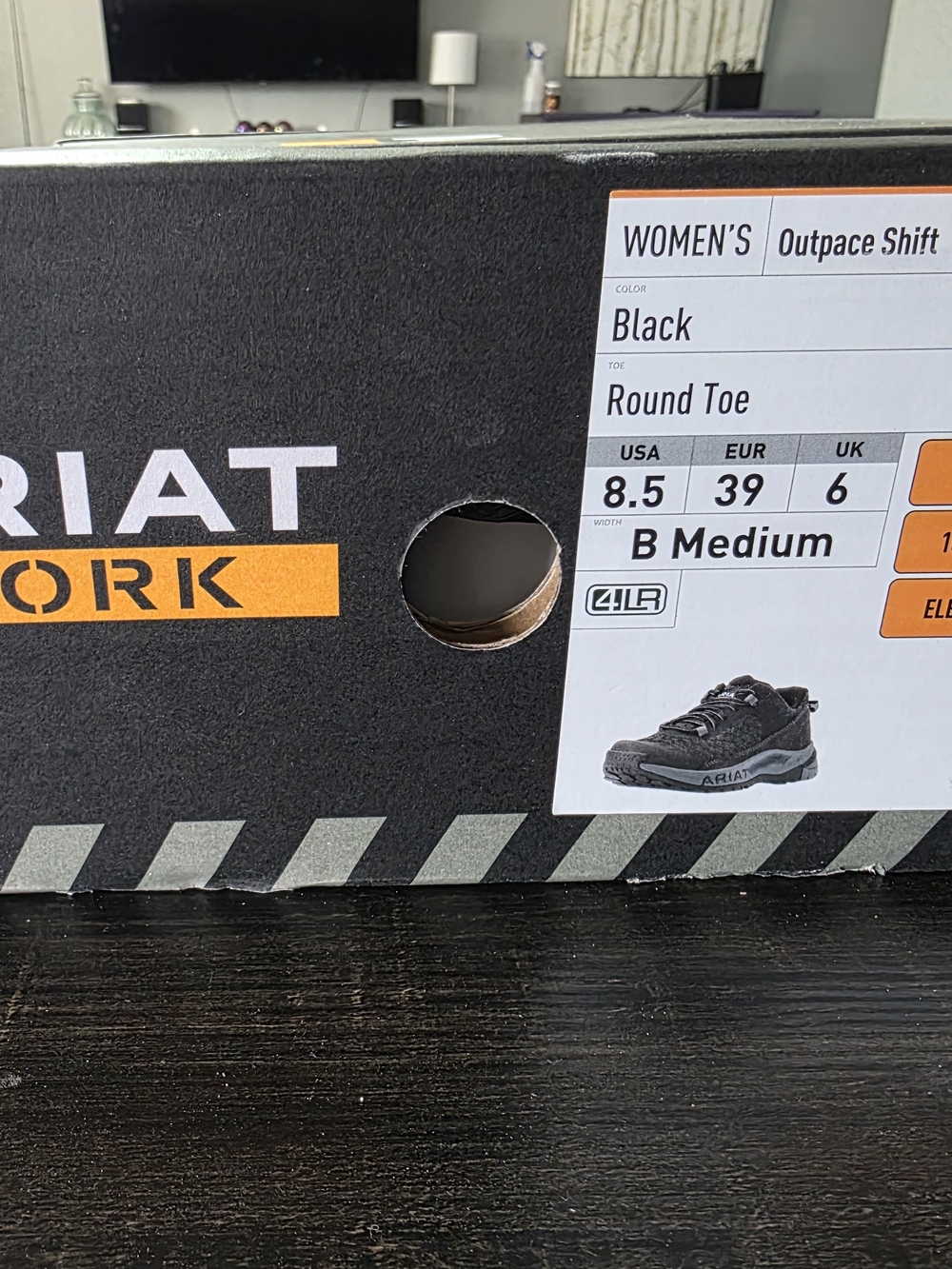 Ariat Outpace Shift Work Sneaker in Black